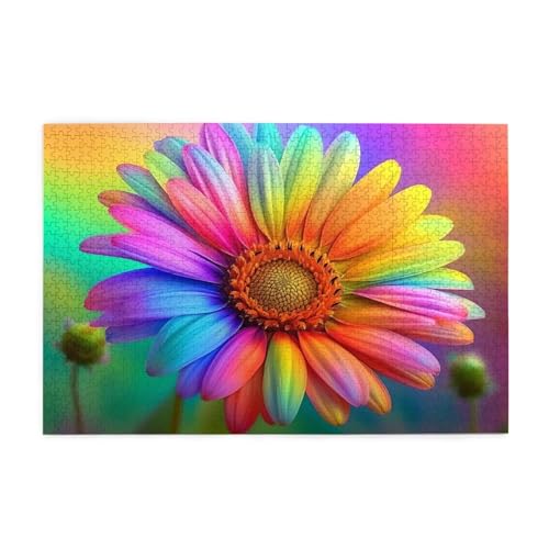Puzzle 3000 Teile Blume, Bunt Holz XXL Puzzle Erwachsene mit Schachtel und Poster, Schwierige, Herausfordernde und Interessant Spiele für Anfänger, Geschenke für Männer/Frauen Wohndekoration 1T-1053 von Tamalsj