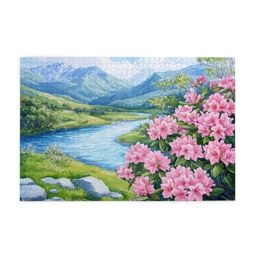 Puzzle 3000 Teile Blume, Landschaft Holz XXL Puzzle Erwachsene mit Schachtel und Poster, Schwierige, Herausfordernde und Interessant Spiele für Anfänger, Männer/Frauen Wohndekoration Geschenke 1T-941 von Tamalsj
