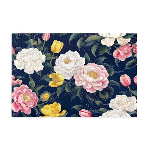 Puzzle 3000 Teile Blume, Rosa Holz XXL Puzzle Erwachsene mit Schachtel und Poster, Schwierige, Herausfordernde und Interessant Spiele für Anfänger, Geschenke für Männer/Frauen Wohndekoration 1T-1023 von Tamalsj