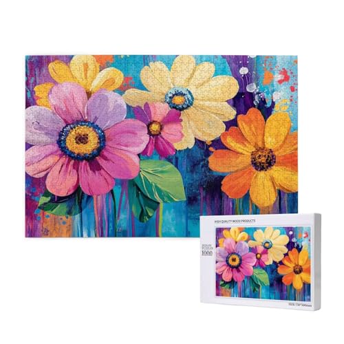 Puzzle 3000 Teile Blume Klassische Puzzles für Erwachsene Bunt Anspruchsvolles und Lustig Kreatives Unterhaltungsspiel,Holzpuzzle für Erwachsene Als Geburtstags Feiertage Geschenk fur Frauen 2T-683 von Tamalsj