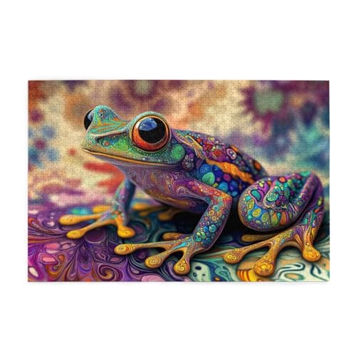 Puzzle 3000 Teile Bunt, Frosch Holz XXL Puzzle Erwachsene mit Schachtel und Poster, Schwierige, Herausfordernde und Interessant Spiele für Anfänger, Geschenke für Männer/Frauen Wohndekoration 1T-1546 Puzzle 3000 Teile Bunt, Frosch Holz XXL Puzzle Erwachsene mit Schachtel und Poster, Schwierige, Herausfordernde und Interessant Spiele für Anfänger, Geschenke für Männer/Frauen Wohndekoration 1T-1546 von Tamalsj