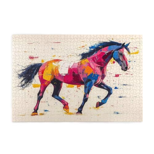 Puzzle 3000 Teile Bunt, Tier Holz XXL Puzzle Erwachsene mit Schachtel und Poster, Schwierige, Herausfordernde und Interessant Spiele für Anfänger, Geschenke für Männer/Frauen Wohndekoration 1T-1504 von Tamalsj