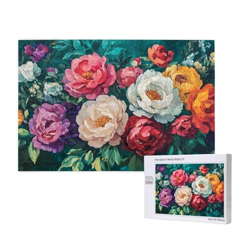 Puzzle 3000 Teile Bunt Klassische Puzzles für Erwachsene Pfingstrose Anspruchsvolles und Lustig Kreatives Unterhaltungsspiel, Holzpuzzle für Erwachsene Als Feiertage Geschenk fur Frauen 2T-994 Puzzle 3000 Teile Bunt Klassische Puzzles für Erwachsene Pfingstrose Anspruchsvolles und Lustig Kreatives Unterhaltungsspiel, Holzpuzzle für Erwachsene Als Feiertage Geschenk fur Frauen 2T-994 von Tamalsj