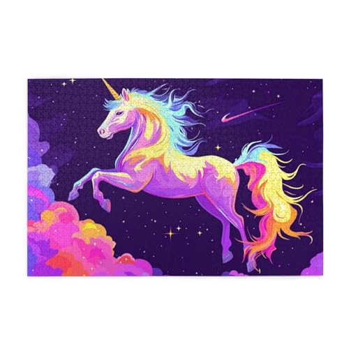 Puzzle 3000 Teile Einhorn, Traum Holz XXL Puzzle Erwachsene mit Schachtel und Poster, Schwierige, Herausfordernde und Interessant Spiele für Anfänger, Männer/Frauen Wohndekoration Geschenke 1T-1439 von Tamalsj