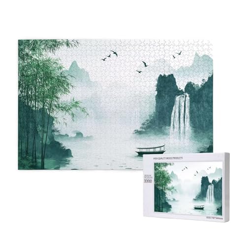 Puzzle 3000 Teile Fallen Klassische Puzzles für Erwachsene Bambus Entspannen und Lustig Kreatives Unterhaltungsspiel, Holzpuzzle für Erwachsene Als Geburtstags Feiertage Geschenk fur Frauen 2T-885 von Tamalsj