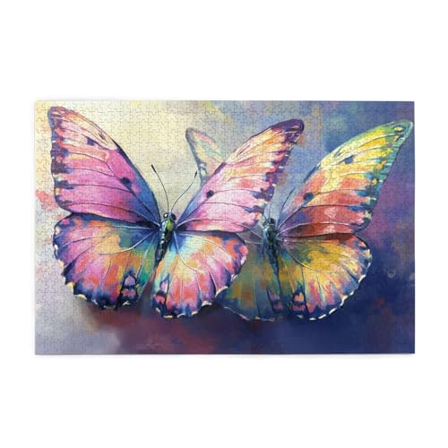 Puzzle 3000 Teile Farbe, Schmetterling Holz XXL Puzzle Erwachsene mit Schachtel und Poster, Schwierige, Herausfordernde und Interessant Spiele für Anfänger, Frauen Wohndekoration Geschenke 1T-357 Puzzle 3000 Teile Farbe, Schmetterling Holz XXL Puzzle Erwachsene mit Schachtel und Poster, Schwierige, Herausfordernde und Interessant Spiele für Anfänger, Frauen Wohndekoration Geschenke 1T-357 von Tamalsj