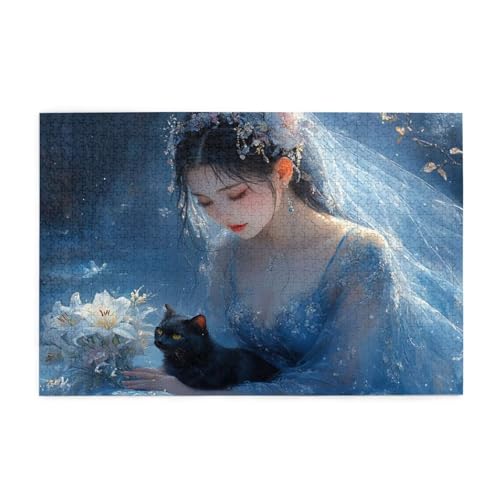 Puzzle 3000 Teile Frau, Katze Holz XXL Puzzle Erwachsene mit Schachtel und Poster, Schwierige, Herausfordernde und Interessant Spiele für Anfänger, Geschenke für Männer/Frauen Wohndekoration 1T-1718 Puzzle 3000 Teile Frau, Katze Holz XXL Puzzle Erwachsene mit Schachtel und Poster, Schwierige, Herausfordernde und Interessant Spiele für Anfänger, Geschenke für Männer/Frauen Wohndekoration 1T-1718 von Tamalsj