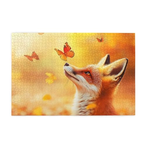 Puzzle 3000 Teile Fuchs, Schmetterling Holz XXL Puzzle Erwachsene mit Schachtel und Poster, Schwierige, Herausfordernde und Interessant Spiele für Anfänger, Frauen Wohndekoration Geschenke 1T-1412 Puzzle 3000 Teile Fuchs, Schmetterling Holz XXL Puzzle Erwachsene mit Schachtel und Poster, Schwierige, Herausfordernde und Interessant Spiele für Anfänger, Frauen Wohndekoration Geschenke 1T-1412 von Tamalsj