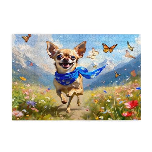 Puzzle 3000 Teile Hund, Schmetterling Holz XXL Puzzle Erwachsene mit Schachtel und Poster, Schwierige, Herausfordernde und Interessant Spiele für Anfänger, Frauen Wohndekoration Geschenke 1T-1106 Puzzle 3000 Teile Hund, Schmetterling Holz XXL Puzzle Erwachsene mit Schachtel und Poster, Schwierige, Herausfordernde und Interessant Spiele für Anfänger, Frauen Wohndekoration Geschenke 1T-1106 von Tamalsj