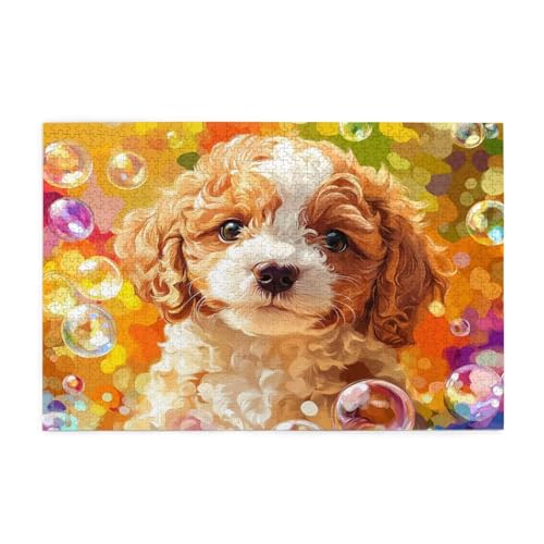 Puzzle 3000 Teile Hund, Traum Holz XXL Puzzle Erwachsene mit Schachtel und Poster, Schwierige, Herausfordernde und Interessant Spiele für Anfänger, Geschenke für Männer/Frauen Wohndekoration 1T-1428 von Tamalsj
