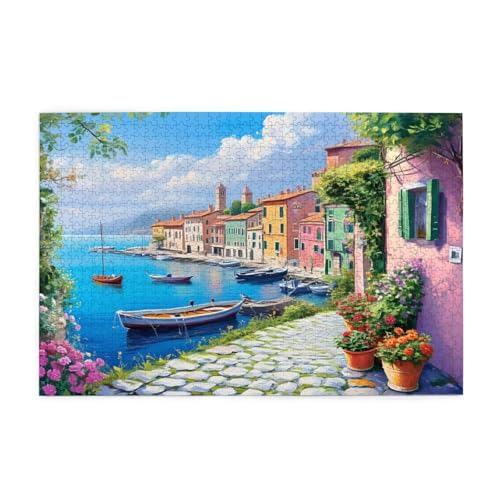 Puzzle 3000 Teile Italien, Landschaft Holz XXL Puzzle Erwachsene mit Schachtel und Poster, Schwierige, Herausfordernde und Interessant Spiele für Anfänger, Frauen Wohndekoration Geschenke 1T-1990 Puzzle 3000 Teile Italien, Landschaft Holz XXL Puzzle Erwachsene mit Schachtel und Poster, Schwierige, Herausfordernde und Interessant Spiele für Anfänger, Frauen Wohndekoration Geschenke 1T-1990 von Tamalsj