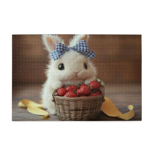 Puzzle 3000 Teile Kaninchen, Erdbeere Holz XXL Puzzle Erwachsene mit Schachtel und Poster, Schwierige, Herausfordernde und Interessant Spiele für Anfänger, Frauen Wohndekoration Geschenke 1T-231 Puzzle 3000 Teile Kaninchen, Erdbeere Holz XXL Puzzle Erwachsene mit Schachtel und Poster, Schwierige, Herausfordernde und Interessant Spiele für Anfänger, Frauen Wohndekoration Geschenke 1T-231 von Tamalsj
