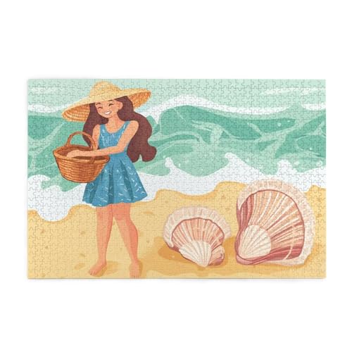 Puzzle 3000 Teile Karikatur, Frau Holz XXL Puzzle Erwachsene mit Schachtel und Poster, Schwierige, Herausfordernde und Interessant Spiele für Anfänger, Männer/Frauen Wohndekoration Geschenke 1T-883 von Tamalsj