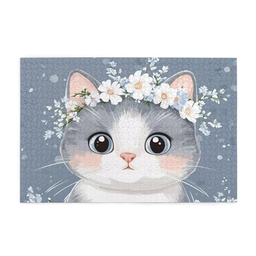 Puzzle 3000 Teile Katze, Blume Holz XXL Puzzle Erwachsene mit Schachtel und Poster, Schwierige, Herausfordernde und Interessant Spiele für Anfänger, Geschenke für Männer/Frauen Wohndekoration 1T-1414 Puzzle 3000 Teile Katze, Blume Holz XXL Puzzle Erwachsene mit Schachtel und Poster, Schwierige, Herausfordernde und Interessant Spiele für Anfänger, Geschenke für Männer/Frauen Wohndekoration 1T-1414 von Tamalsj