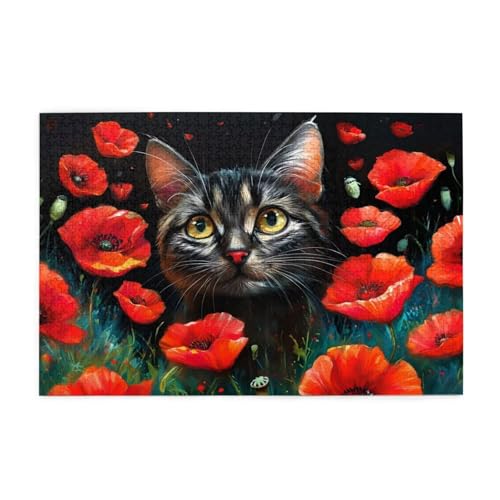 Puzzle 3000 Teile Katze, Blume Holz XXL Puzzle Erwachsene mit Schachtel und Poster, Schwierige, Herausfordernde und Interessant Spiele für Anfänger, Geschenke für Männer/Frauen Wohndekoration 1T-2002 Puzzle 3000 Teile Katze, Blume Holz XXL Puzzle Erwachsene mit Schachtel und Poster, Schwierige, Herausfordernde und Interessant Spiele für Anfänger, Geschenke für Männer/Frauen Wohndekoration 1T-2002 von Tamalsj