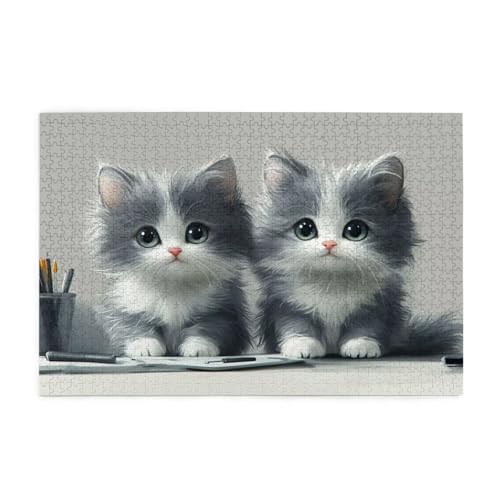 Puzzle 3000 Teile Katze, Niedlich Holz XXL Puzzle Erwachsene mit Schachtel und Poster, Schwierige, Herausfordernde und Interessant Spiele für Anfänger, Männer/Frauen Wohndekoration Geschenke 1T-1157 Puzzle 3000 Teile Katze, Niedlich Holz XXL Puzzle Erwachsene mit Schachtel und Poster, Schwierige, Herausfordernde und Interessant Spiele für Anfänger, Männer/Frauen Wohndekoration Geschenke 1T-1157 von Tamalsj