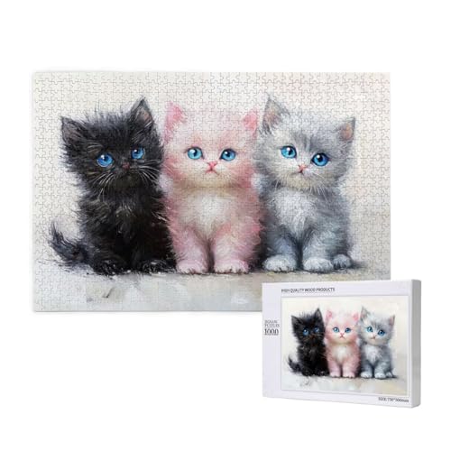Puzzle 3000 Teile Katze Klassische Puzzles für Erwachsene Niedlich Anspruchsvolles und Lustig Kreatives Unterhaltungsspiel, Holzpuzzle für Erwachsene Als Feiertage Geschenk fur Frauen 2T-120 Puzzle 3000 Teile Katze Klassische Puzzles für Erwachsene Niedlich Anspruchsvolles und Lustig Kreatives Unterhaltungsspiel, Holzpuzzle für Erwachsene Als Feiertage Geschenk fur Frauen 2T-120 von Tamalsj