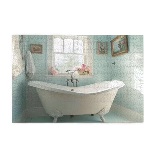 Puzzle 3000 Teile Landschaft, Badezimmer Holz XXL Puzzle Erwachsene mit Schachtel und Poster, Schwierige, Herausfordernde und Interessant Spiele für Anfänger, Frauen Wohndekoration Geschenke 1T-309 Puzzle 3000 Teile Landschaft, Badezimmer Holz XXL Puzzle Erwachsene mit Schachtel und Poster, Schwierige, Herausfordernde und Interessant Spiele für Anfänger, Frauen Wohndekoration Geschenke 1T-309 von Tamalsj