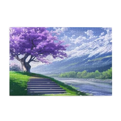 Puzzle 3000 Teile Landschaft, Baum Holz XXL Puzzle Erwachsene mit Schachtel und Poster, Schwierige, Herausfordernde und Interessant Spiele für Anfänger, Männer/Frauen Wohndekoration Geschenke 1T-1081 von Tamalsj