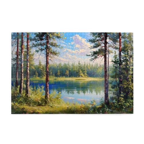 Puzzle 3000 Teile Landschaft, Baum Holz XXL Puzzle Erwachsene mit Schachtel und Poster, Schwierige, Herausfordernde und Interessant Spiele für Anfänger, Männer/Frauen Wohndekoration Geschenke 1T-1799 von Tamalsj