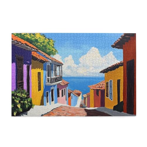 Puzzle 3000 Teile Landschaft, Meer Holz XXL Puzzle Erwachsene mit Schachtel und Poster, Schwierige, Herausfordernde und Interessant Spiele für Anfänger, Männer/Frauen Wohndekoration Geschenke 1T-297 von Tamalsj