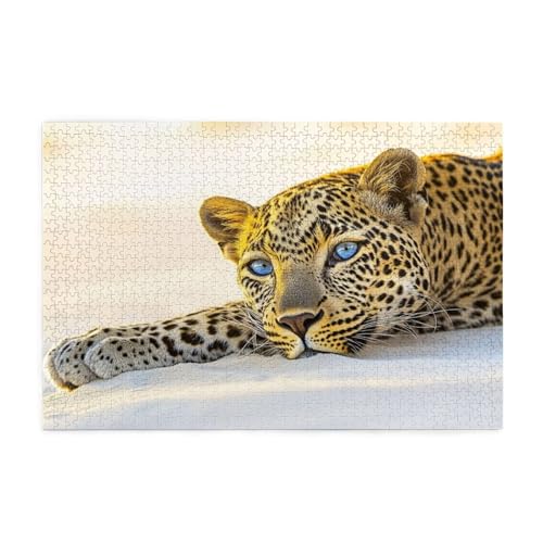 Puzzle 3000 Teile Leopard, Tier Holz XXL Puzzle Erwachsene mit Schachtel und Poster, Schwierige, Herausfordernde und Interessant Spiele für Anfänger, Geschenke für Männer/Frauen Wohndekoration 1T-868 von Tamalsj