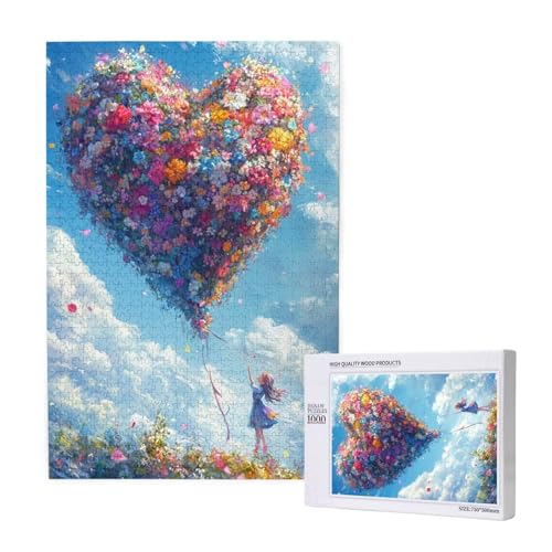 Puzzle 3000 Teile Liebe Klassische Puzzles für Erwachsene Blume Anspruchsvolles und Lustig Kreatives Unterhaltungsspiel, Holzpuzzle für Erwachsene Als Geburtstags Feiertage Geschenk fur Frauen 2T-1901 von Tamalsj