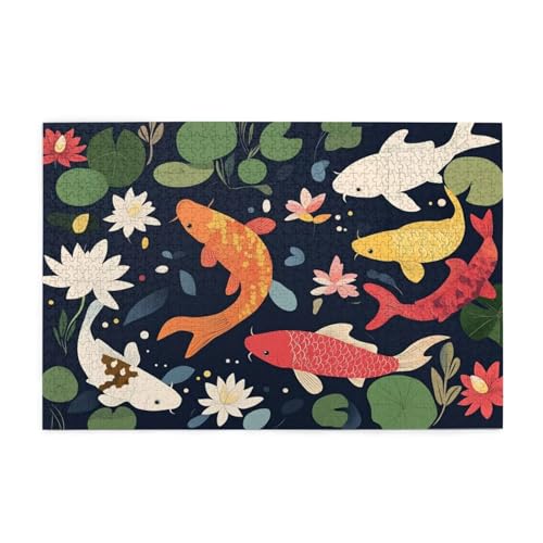 Puzzle 3000 Teile Lotus, Fisch Holz XXL Puzzle Erwachsene mit Schachtel und Poster, Schwierige, Herausfordernde und Interessant Spiele für Anfänger, Geschenke für Männer/Frauen Wohndekoration 1T-1578 Puzzle 3000 Teile Lotus, Fisch Holz XXL Puzzle Erwachsene mit Schachtel und Poster, Schwierige, Herausfordernde und Interessant Spiele für Anfänger, Geschenke für Männer/Frauen Wohndekoration 1T-1578 von Tamalsj