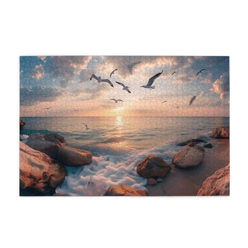 Puzzle 3000 Teile Meer, Sonnenuntergang Holz XXL Puzzle Erwachsene mit Schachtel und Poster, Schwierige, Herausfordernde und Interessant Spiele für Anfänger, Frauen Wohndekoration Geschenke 1T-1908 Puzzle 3000 Teile Meer, Sonnenuntergang Holz XXL Puzzle Erwachsene mit Schachtel und Poster, Schwierige, Herausfordernde und Interessant Spiele für Anfänger, Frauen Wohndekoration Geschenke 1T-1908 von Tamalsj