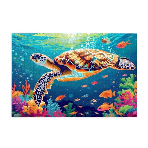 Puzzle 3000 Teile Meeresboden, Schildkröte Holz XXL Puzzle Erwachsene mit Schachtel und Poster, Schwierige, Herausfordernde und Interessant Spiele für Anfänger, Frauen Wohndekoration Geschenke 1T-1075 Puzzle 3000 Teile Meeresboden, Schildkröte Holz XXL Puzzle Erwachsene mit Schachtel und Poster, Schwierige, Herausfordernde und Interessant Spiele für Anfänger, Frauen Wohndekoration Geschenke 1T-1075 von Tamalsj