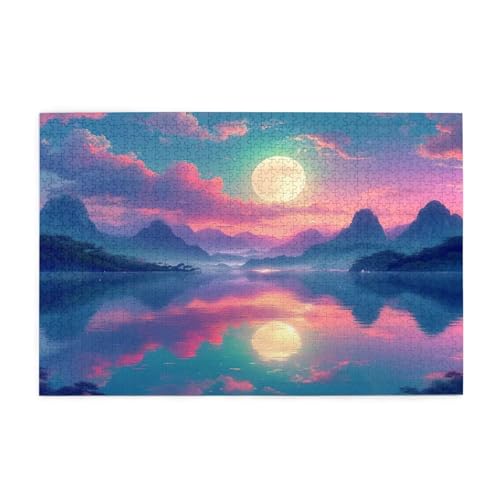 Puzzle 3000 Teile Mond, See Holz XXL Puzzle Erwachsene mit Schachtel und Poster, Schwierige, Herausfordernde und Interessant Spiele für Anfänger, Geschenke für Männer/Frauen Wohndekoration 1T-1122 Puzzle 3000 Teile Mond, See Holz XXL Puzzle Erwachsene mit Schachtel und Poster, Schwierige, Herausfordernde und Interessant Spiele für Anfänger, Geschenke für Männer/Frauen Wohndekoration 1T-1122 von Tamalsj