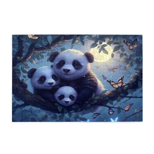 Puzzle 3000 Teile Panda, Schmetterling Holz XXL Puzzle Erwachsene mit Schachtel und Poster, Schwierige, Herausfordernde und Interessant Spiele für Anfänger, Frauen Wohndekoration Geschenke 1T-1050 Puzzle 3000 Teile Panda, Schmetterling Holz XXL Puzzle Erwachsene mit Schachtel und Poster, Schwierige, Herausfordernde und Interessant Spiele für Anfänger, Frauen Wohndekoration Geschenke 1T-1050 von Tamalsj