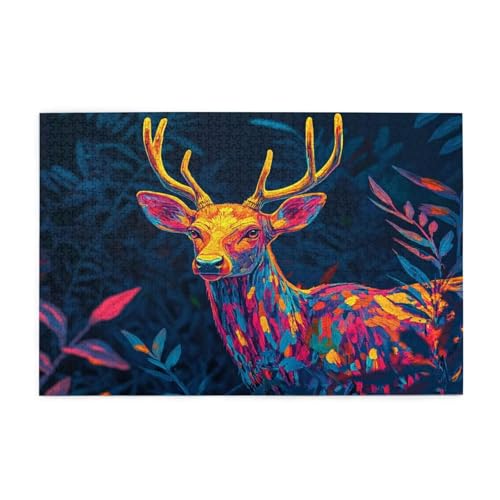 Puzzle 3000 Teile REH, Bunt Holz XXL Puzzle Erwachsene mit Schachtel und Poster, Schwierige, Herausfordernde und Interessant Spiele für Anfänger, Geschenke für Männer/Frauen Wohndekoration 1T-905 von Tamalsj