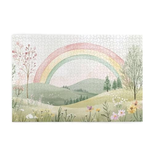 Puzzle 3000 Teile Regenbogen, Baum Holz XXL Puzzle Erwachsene mit Schachtel und Poster, Schwierige, Herausfordernde und Interessant Spiele für Anfänger, Männer/Frauen Wohndekoration Geschenke 1T-304 von Tamalsj