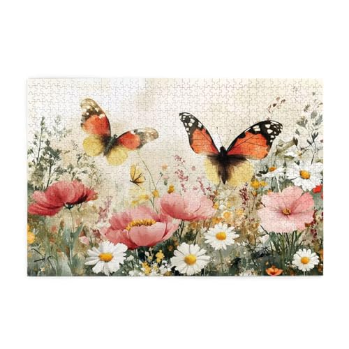 Puzzle 3000 Teile Schmetterling, Blume Holz XXL Puzzle Erwachsene mit Schachtel und Poster, Schwierige, Herausfordernde und Interessant Spiele für Anfänger, Frauen Wohndekoration Geschenke 1T-606 Puzzle 3000 Teile Schmetterling, Blume Holz XXL Puzzle Erwachsene mit Schachtel und Poster, Schwierige, Herausfordernde und Interessant Spiele für Anfänger, Frauen Wohndekoration Geschenke 1T-606 von Tamalsj