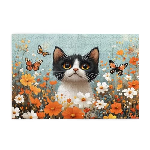 Puzzle 3000 Teile Schmetterling, Katze Holz XXL Puzzle Erwachsene mit Schachtel und Poster, Schwierige, Herausfordernde und Interessant Spiele für Anfänger, Frauen Wohndekoration Geschenke 1T-1430 Puzzle 3000 Teile Schmetterling, Katze Holz XXL Puzzle Erwachsene mit Schachtel und Poster, Schwierige, Herausfordernde und Interessant Spiele für Anfänger, Frauen Wohndekoration Geschenke 1T-1430 von Tamalsj