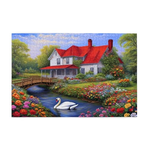 Puzzle 3000 Teile Schwan, Brücke Holz XXL Puzzle Erwachsene mit Schachtel und Poster, Schwierige, Herausfordernde und Interessant Spiele für Anfänger, Männer/Frauen Wohndekoration Geschenke 1T-1835 Puzzle 3000 Teile Schwan, Brücke Holz XXL Puzzle Erwachsene mit Schachtel und Poster, Schwierige, Herausfordernde und Interessant Spiele für Anfänger, Männer/Frauen Wohndekoration Geschenke 1T-1835 von Tamalsj