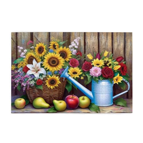 Puzzle 3000 Teile Sonnenblume, Lilie Holz XXL Puzzle Erwachsene mit Schachtel und Poster, Schwierige, Herausfordernde und Interessant Spiele für Anfänger, Frauen Wohndekoration Geschenke 1T-1070 Puzzle 3000 Teile Sonnenblume, Lilie Holz XXL Puzzle Erwachsene mit Schachtel und Poster, Schwierige, Herausfordernde und Interessant Spiele für Anfänger, Frauen Wohndekoration Geschenke 1T-1070 von Tamalsj