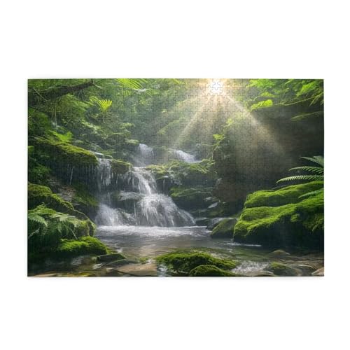 Puzzle 3000 Teile Sonnenuntergang, Fallen Holz XXL Puzzle Erwachsene mit Schachtel und Poster, Schwierige, Herausfordernde und Interessant Spiele für Anfänger, Frauen Wohndekoration Geschenke 1T-1130 von Tamalsj