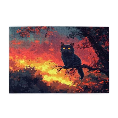 Puzzle 3000 Teile Sonnenuntergang, Katze Holz XXL Puzzle Erwachsene mit Schachtel und Poster, Schwierige, Herausfordernde und Interessant Spiele für Anfänger, Frauen Wohndekoration Geschenke 1T-1715 Puzzle 3000 Teile Sonnenuntergang, Katze Holz XXL Puzzle Erwachsene mit Schachtel und Poster, Schwierige, Herausfordernde und Interessant Spiele für Anfänger, Frauen Wohndekoration Geschenke 1T-1715 von Tamalsj