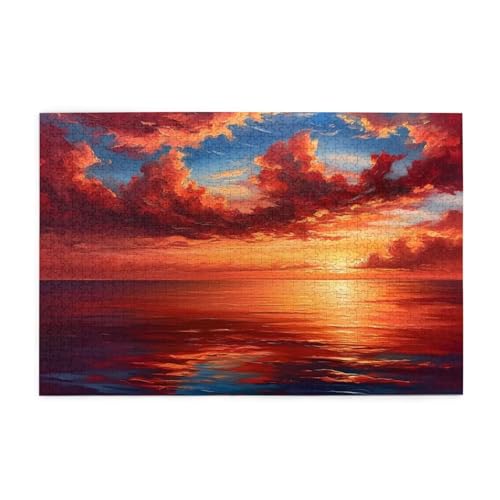 Puzzle 3000 Teile Sonnenuntergang, Meer Holz XXL Puzzle Erwachsene mit Schachtel und Poster, Schwierige, Herausfordernde und Interessant Spiele für Anfänger, Frauen Wohndekoration Geschenke 1T-2014 Puzzle 3000 Teile Sonnenuntergang, Meer Holz XXL Puzzle Erwachsene mit Schachtel und Poster, Schwierige, Herausfordernde und Interessant Spiele für Anfänger, Frauen Wohndekoration Geschenke 1T-2014 von Tamalsj
