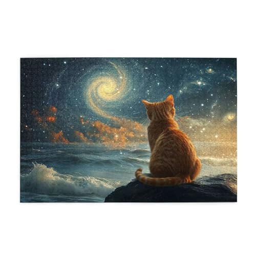 Puzzle 3000 Teile Sternenhimmel, Katze Holz XXL Puzzle Erwachsene mit Schachtel und Poster, Schwierige, Herausfordernde und Interessant Spiele für Anfänger, Frauen Wohndekoration Geschenke 1T-167 Puzzle 3000 Teile Sternenhimmel, Katze Holz XXL Puzzle Erwachsene mit Schachtel und Poster, Schwierige, Herausfordernde und Interessant Spiele für Anfänger, Frauen Wohndekoration Geschenke 1T-167 von Tamalsj