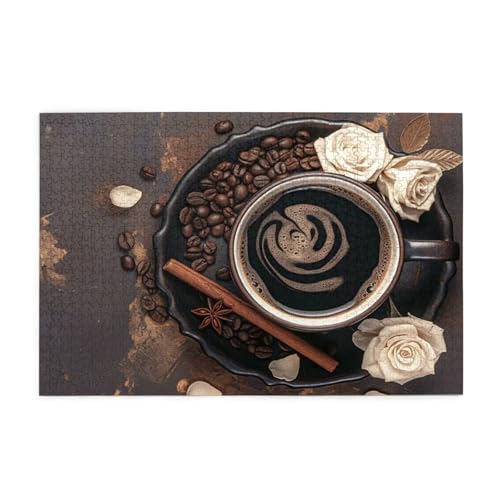 Puzzle 3000 Teile Tee, Blume Holz XXL Puzzle Erwachsene mit Schachtel und Poster, Schwierige, Herausfordernde und Interessant Spiele für Anfänger, Geschenke für Männer/Frauen Wohndekoration 1T-1195 von Tamalsj
