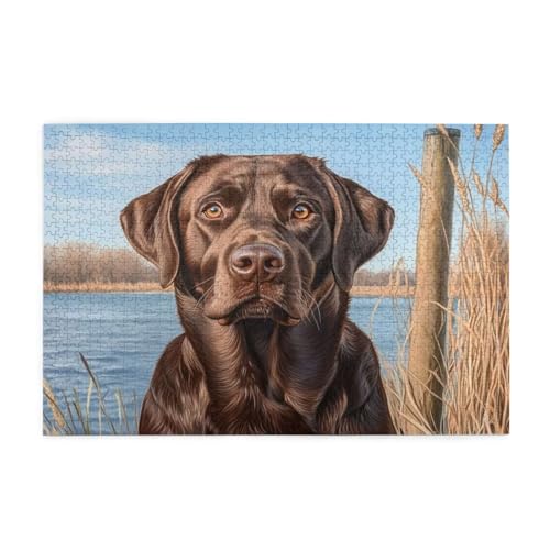 Puzzle 3000 Teile Tier, Hund Holz XXL Puzzle Erwachsene mit Schachtel und Poster, Schwierige, Herausfordernde und Interessant Spiele für Anfänger, Geschenke für Männer/Frauen Wohndekoration 1T-983 von Tamalsj