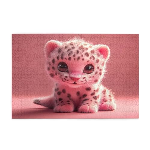 Puzzle 3000 Teile Tier, Leopard Holz XXL Puzzle Erwachsene mit Schachtel und Poster, Schwierige, Herausfordernde und Interessant Spiele für Anfänger, Geschenke für Männer/Frauen Wohndekoration 1T-321 von Tamalsj