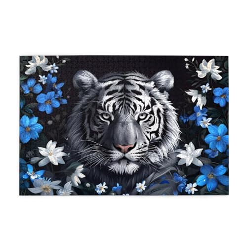 Puzzle 3000 Teile Tiger, Blume Holz XXL Puzzle Erwachsene mit Schachtel und Poster, Schwierige, Herausfordernde und Interessant Spiele für Anfänger, Geschenke für Männer/Frauen Wohndekoration 1T-2037 Puzzle 3000 Teile Tiger, Blume Holz XXL Puzzle Erwachsene mit Schachtel und Poster, Schwierige, Herausfordernde und Interessant Spiele für Anfänger, Geschenke für Männer/Frauen Wohndekoration 1T-2037 von Tamalsj