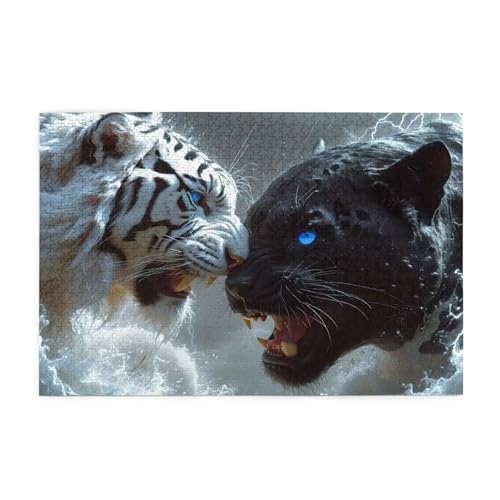Puzzle 3000 Teile Tiger, Leopard Holz XXL Puzzle Erwachsene mit Schachtel und Poster, Schwierige, Herausfordernde und Interessant Spiele für Anfänger, Männer/Frauen Wohndekoration Geschenke 1T-2057 Puzzle 3000 Teile Tiger, Leopard Holz XXL Puzzle Erwachsene mit Schachtel und Poster, Schwierige, Herausfordernde und Interessant Spiele für Anfänger, Männer/Frauen Wohndekoration Geschenke 1T-2057 von Tamalsj