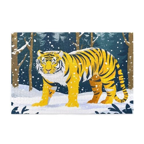 Puzzle 3000 Teile Tiger, Winter Holz XXL Puzzle Erwachsene mit Schachtel und Poster, Schwierige, Herausfordernde und Interessant Spiele für Anfänger, Geschenke für Männer/Frauen Wohndekoration 1T-1769 Puzzle 3000 Teile Tiger, Winter Holz XXL Puzzle Erwachsene mit Schachtel und Poster, Schwierige, Herausfordernde und Interessant Spiele für Anfänger, Geschenke für Männer/Frauen Wohndekoration 1T-1769 von Tamalsj