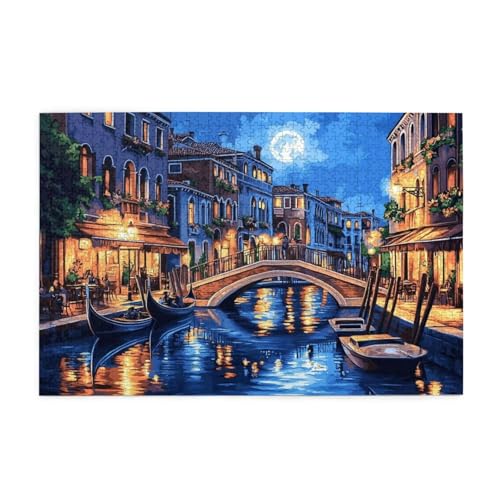 Puzzle 3000 Teile Venedig, Mond Holz XXL Puzzle Erwachsene mit Schachtel und Poster, Schwierige, Herausfordernde und Interessant Spiele für Anfänger, Geschenke für Männer/Frauen Wohndekoration 1T-798 Puzzle 3000 Teile Venedig, Mond Holz XXL Puzzle Erwachsene mit Schachtel und Poster, Schwierige, Herausfordernde und Interessant Spiele für Anfänger, Geschenke für Männer/Frauen Wohndekoration 1T-798 von Tamalsj