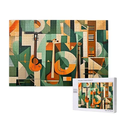 Puzzle 500 Teile Abstrakt Klassische Puzzles für Erwachsene Gitarre Anspruchsvolles und Lustig Kreatives Unterhaltungsspiel, Holzpuzzle für Erwachsene Als Feiertage Geschenk fur Frauen 2T-15 Puzzle 500 Teile Abstrakt Klassische Puzzles für Erwachsene Gitarre Anspruchsvolles und Lustig Kreatives Unterhaltungsspiel, Holzpuzzle für Erwachsene Als Feiertage Geschenk fur Frauen 2T-15 von Tamalsj